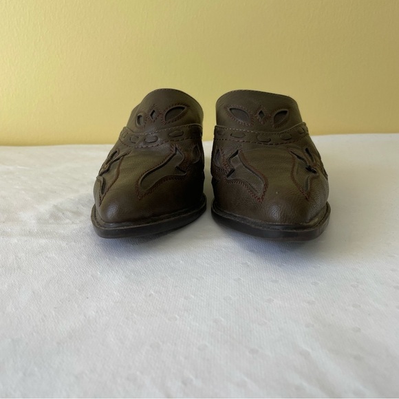 Roper Brown Mules with Pointed Toe and Low Heel - Picture 8 of 9